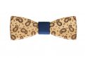 Wooden bowtie Paisley Dark