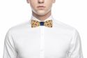 Wooden bowtie Paisley Dark