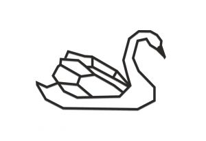 Wooden decoration Swan Siluette