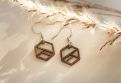 Wooden earrings Hexaline Earrings