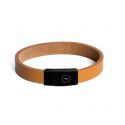 Leather bracelet Cognac Leather Bracelet - Thin, Size: XXL=20-21cm