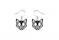 Wooden earrings Black Foxy Earrings