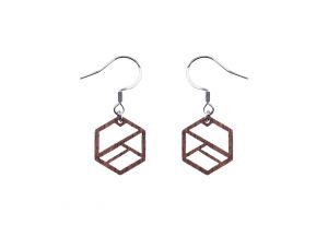 Wooden earrings Hexaline Earrings