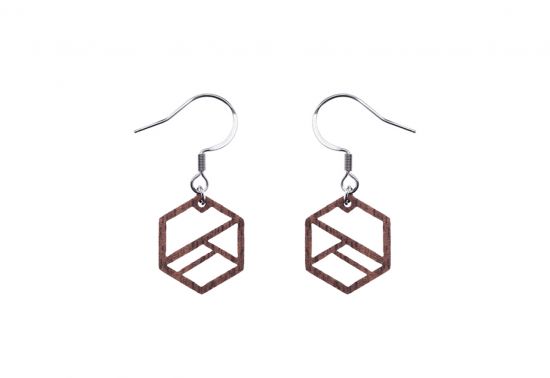 Wooden earrings Hexaline Earrings