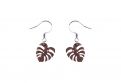 Wooden earrings Monstera Earrings