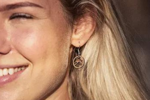 Wooden earrings Sunset Earrings