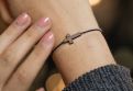 String bracelet Cross Wooden Bracelet