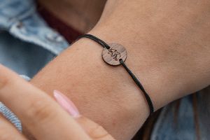 String bracelet Walking Bear Wooden Bracelet