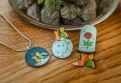 Wooden pendant Prince and Fox
