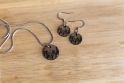 Wooden earrings Meadow Dangle Earrings