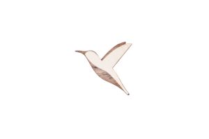 Wooden brooch Natural Hummingbird Brooch