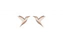 Wooden earrings Natural Hummingbird Earrings