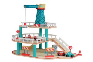 Wooden Garage with Magnetic Crane