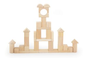 50 Natural Wooden Blocks