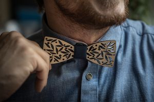 Wooden bowtie Flora Bowtie