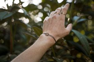 String bracelet Peace Wooden Bracelet
