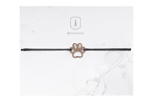 String bracelet Paw Wooden Bracelet