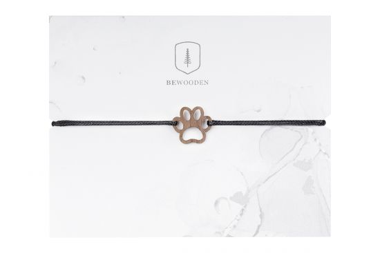 String bracelet Paw Wooden Bracelet