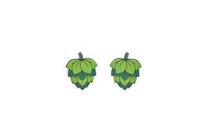 Wooden earrings Hops Earrings