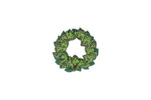 Wooden brooch Hop Wreath Brooch