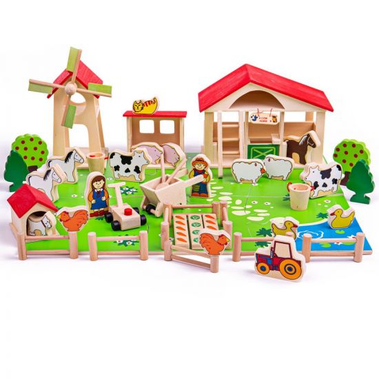 Bigjigs Toys Large Wooden Farm