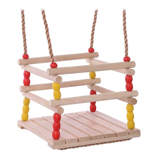 Dvěděti Wooden Toddler Swing