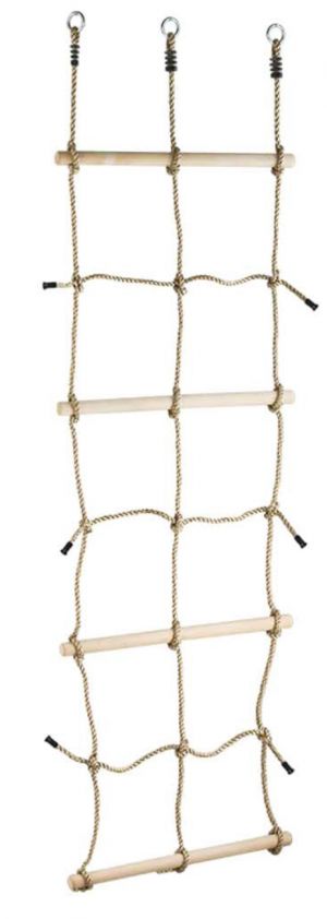 Climbing Net with Wooden Rungs