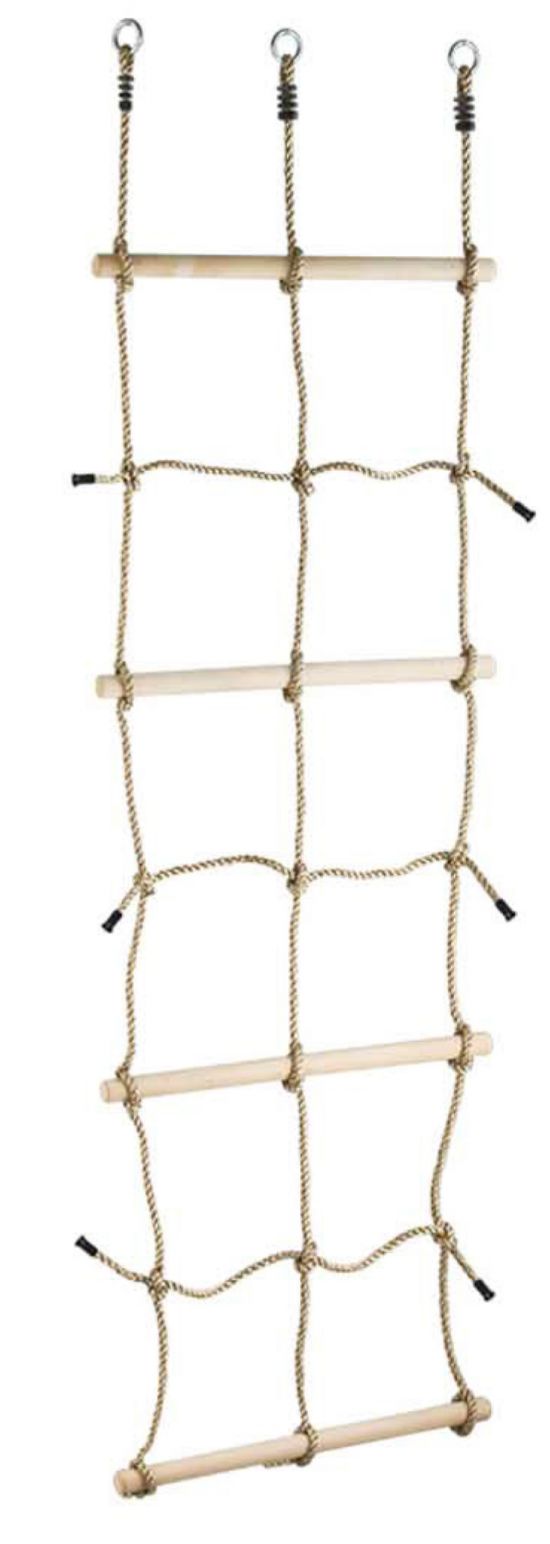 Climbing Net with Wooden Rungs