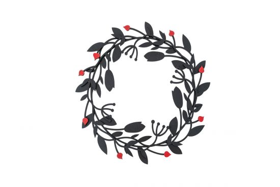 Wooden decoration Dark Meadow Wreath