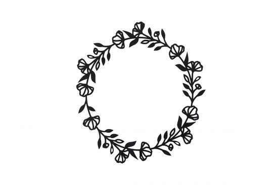 Wooden decoration Lea Wreath