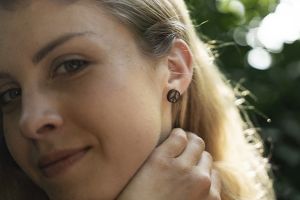 Wooden earrings Peace Earrings