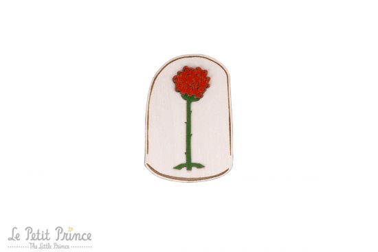 Wooden brooch  The Little Prince Rose Brooch