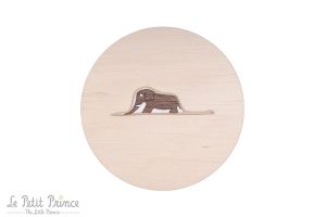 Boa ate Elephant Wooden Image