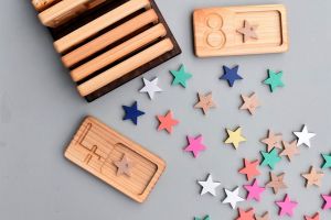 Starry Wooden Domino Set