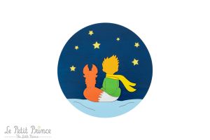 Princ and Fox Wooden Image