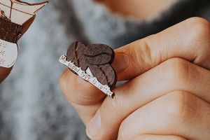 Coffee Blood Type Brooch