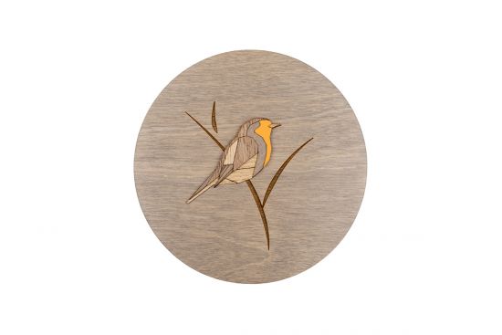 Wooden decoration Robin Wooden Image 