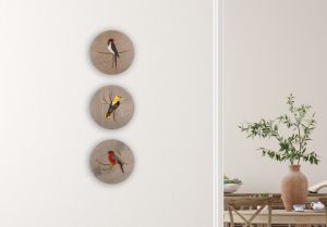 Wooden decoration Bullfinch Wooden Image