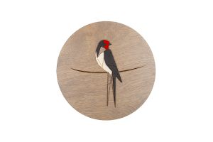 Wooden decoration Red Swallow Wooden Image