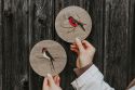 Wooden decoration Red Swallow Wooden Image