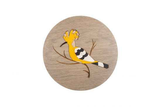 Wooden decoration Hoopoe Wooden Image