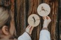 Wooden decoration Sparrow Wooden Image