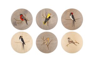 Wooden Image Bird Set 6