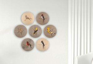 Wooden Image Bird Set 6