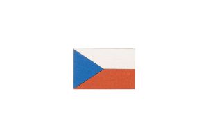 Wooden flag Czech Republic
