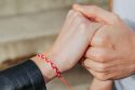 Knitted bracelet Austria in national colors