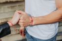 Knitted bracelet Austria in national colors