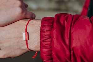 Bracelet Poland with wooden flag