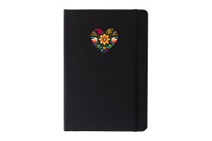Notebook A5 – Folk Heart Black