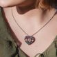 Wooden Pendant Folk Heart – Black